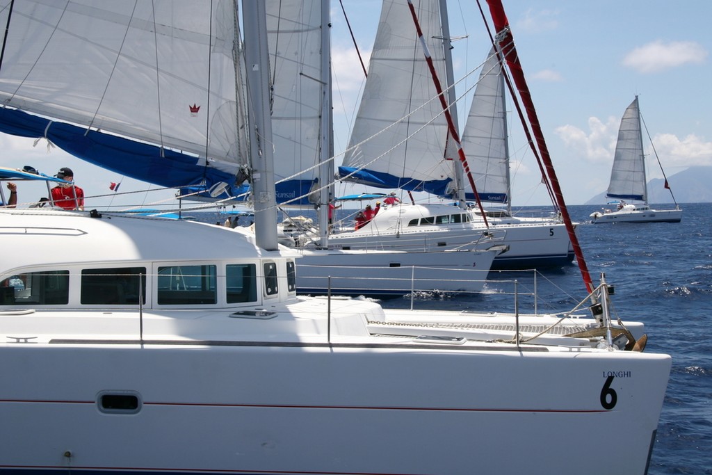 Close racing to St Kitts © Maggie Joyce - Mariner Boating Holidays http://www.marinerboating.com.au